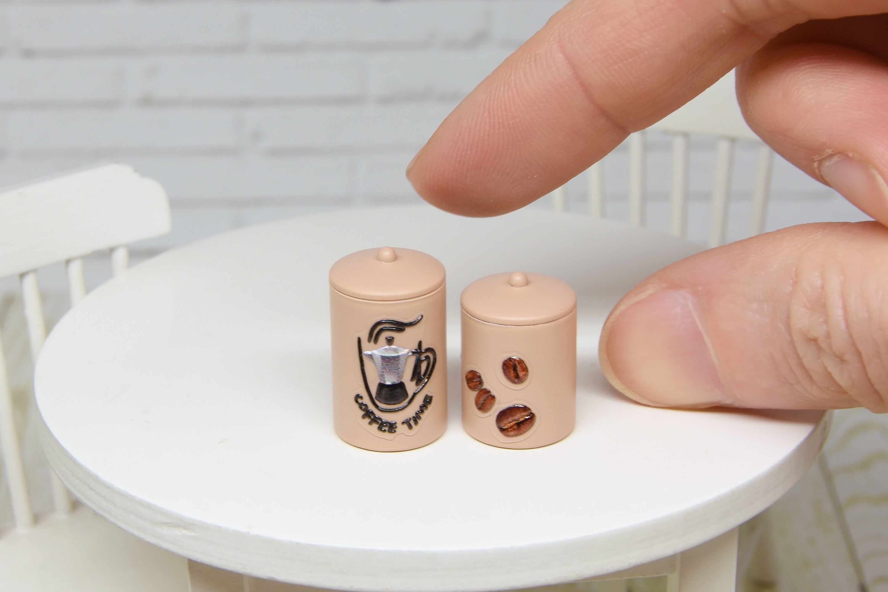 Container Set - 2pcs (1:12 scale) with removable lids