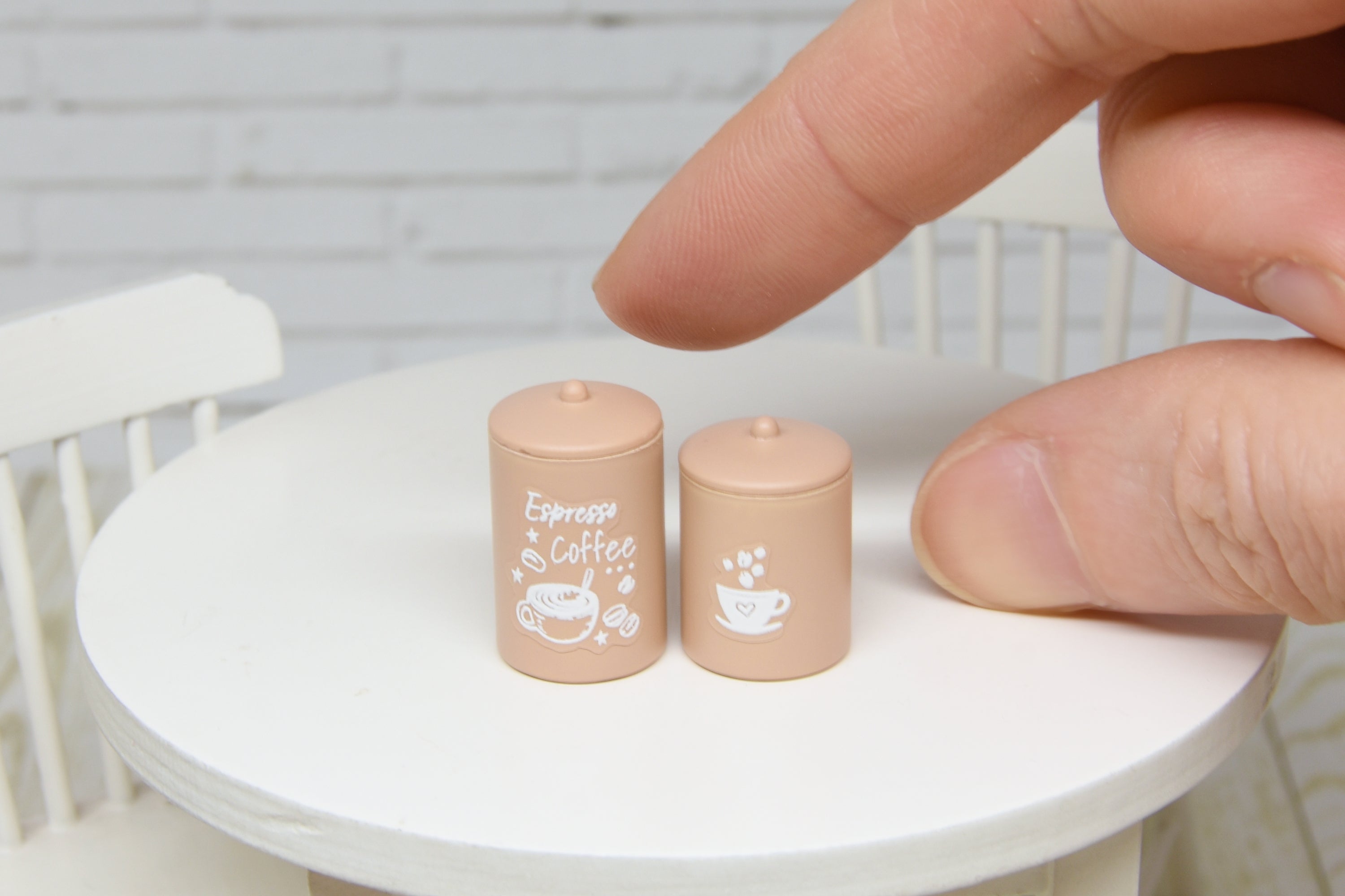 Container Set - 2pcs (1:12 scale) with removable lids