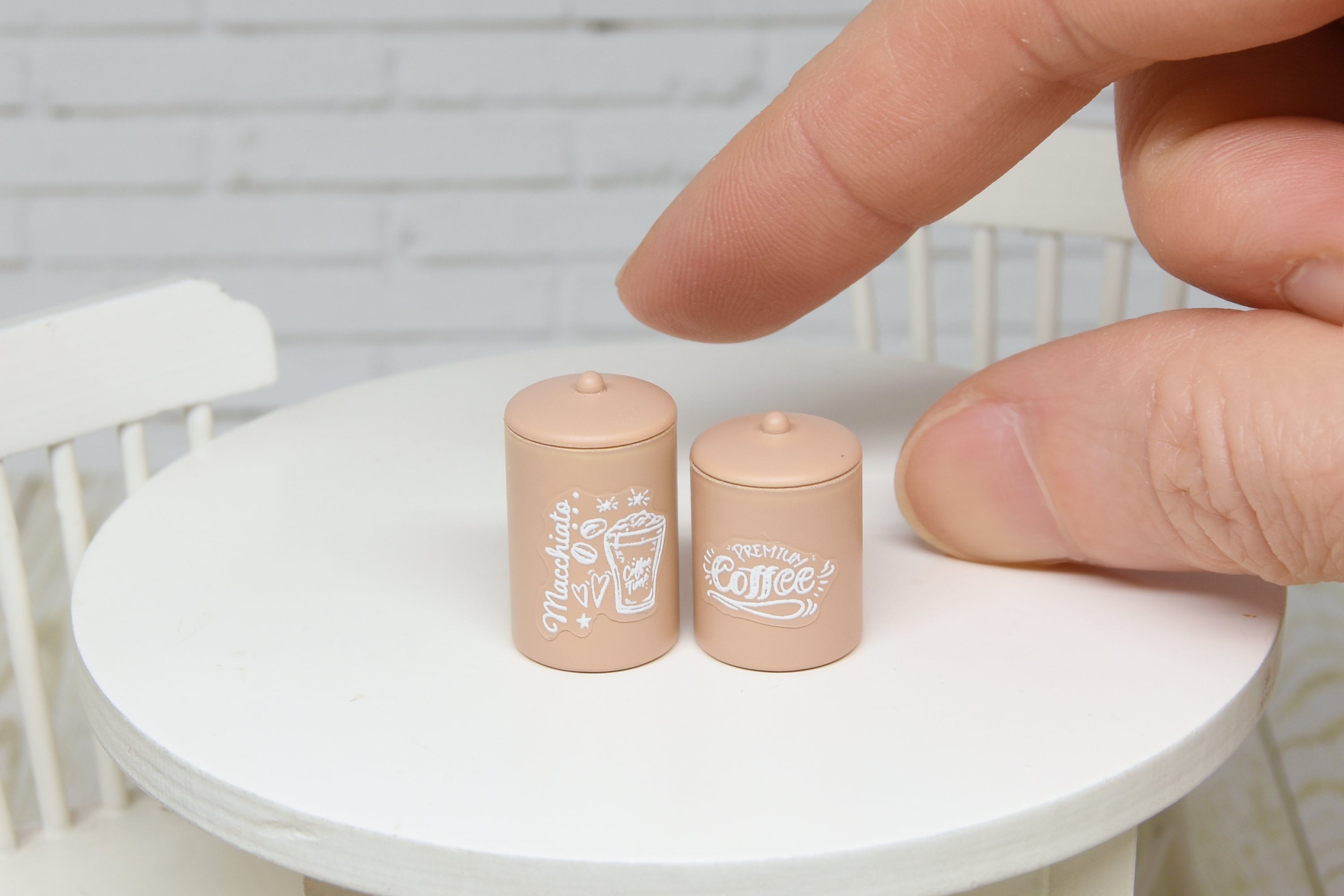 Container Set - 2pcs (1:12 scale) with removable lids