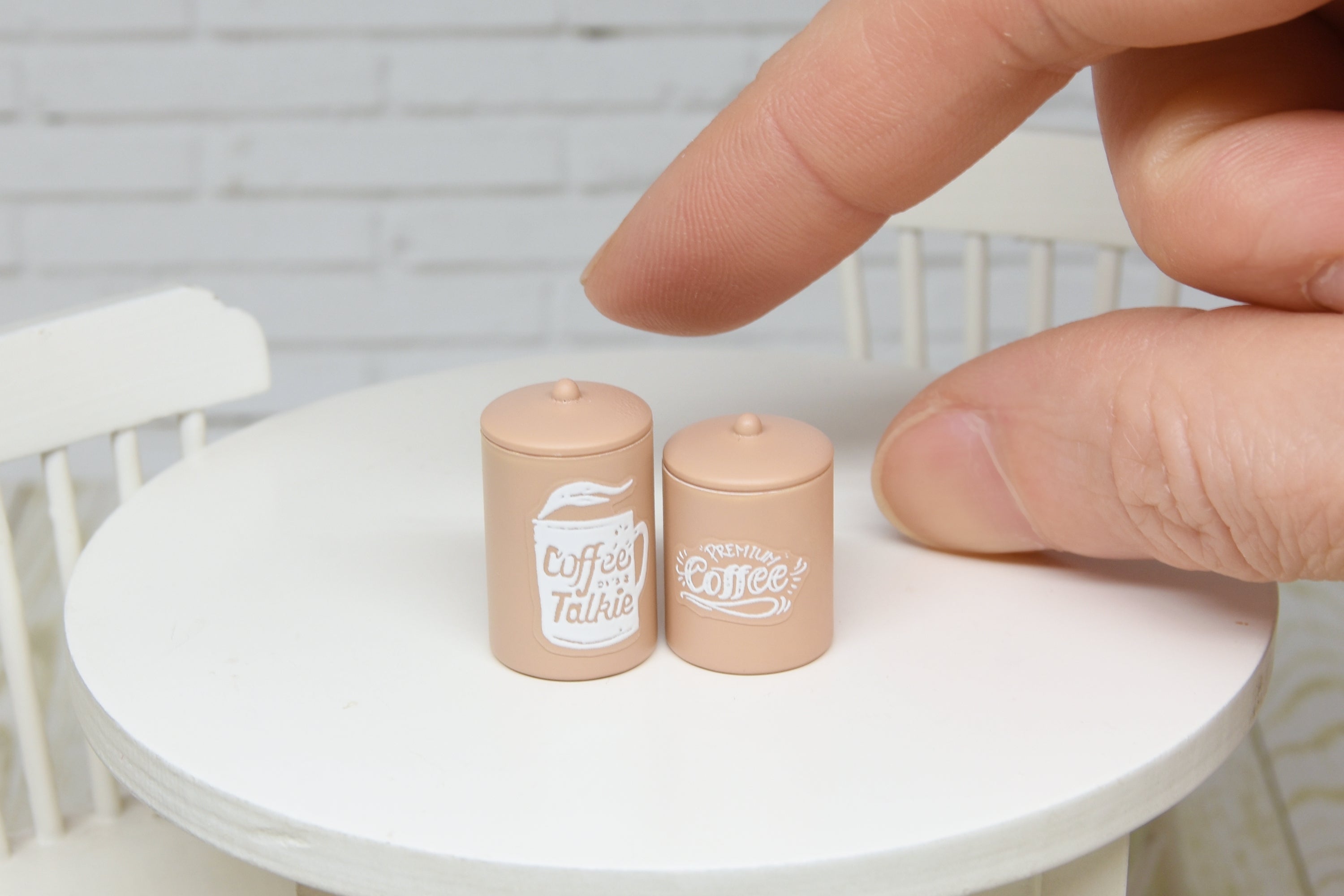 Container Set - 2pcs (1:12 scale) with removable lids
