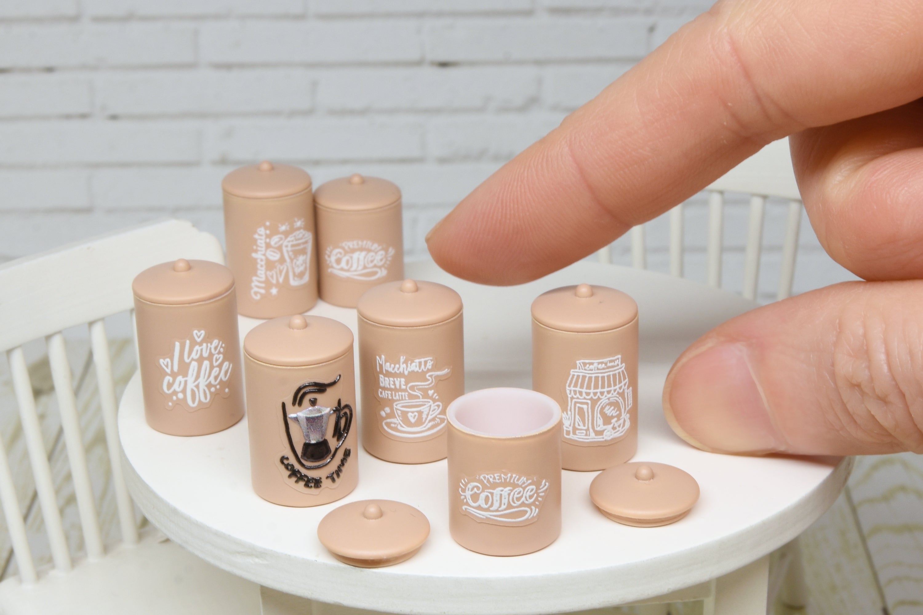 Container Set - 2pcs (1:12 scale) with removable lids