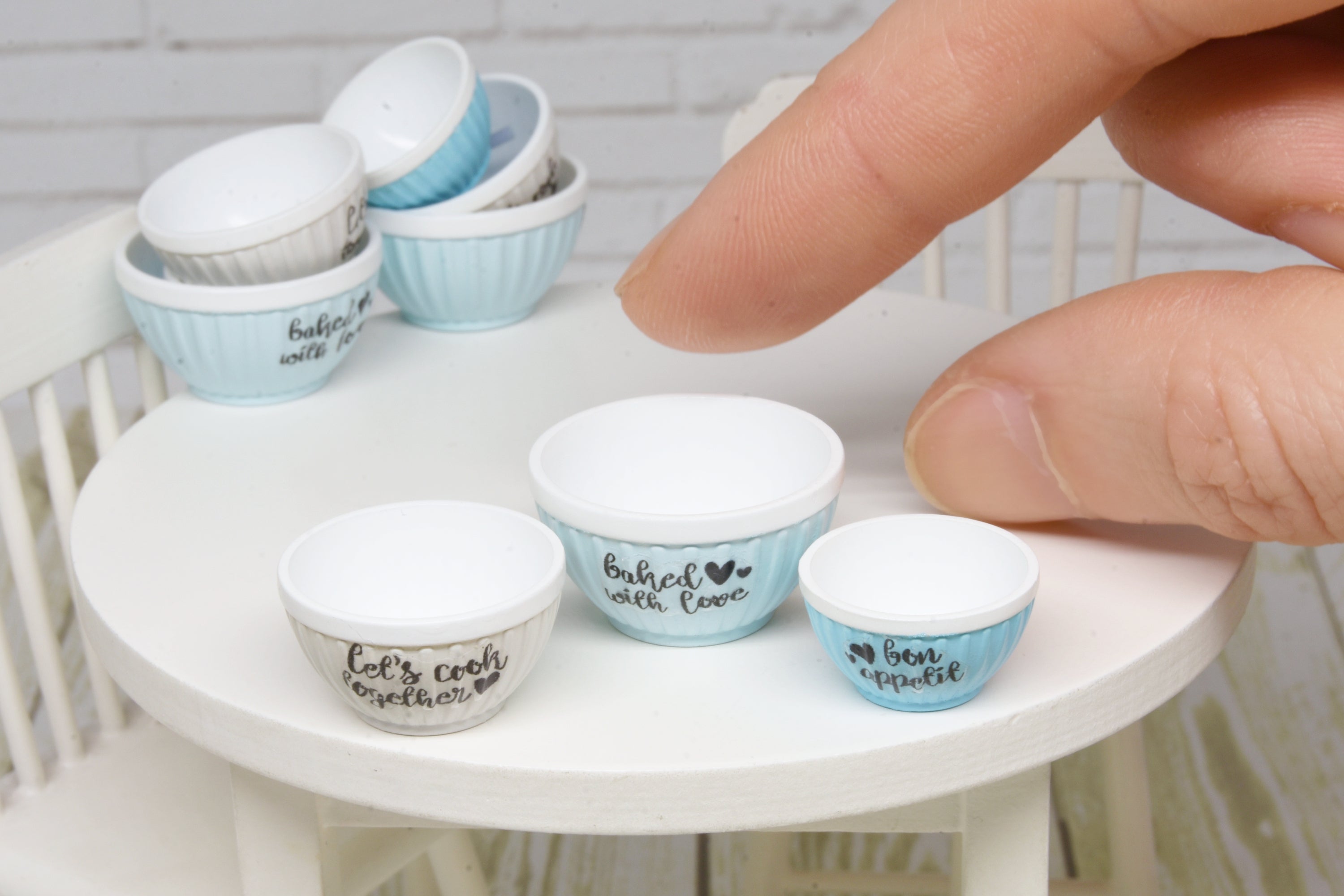 Set of 3 Bowls (1:12 scale)