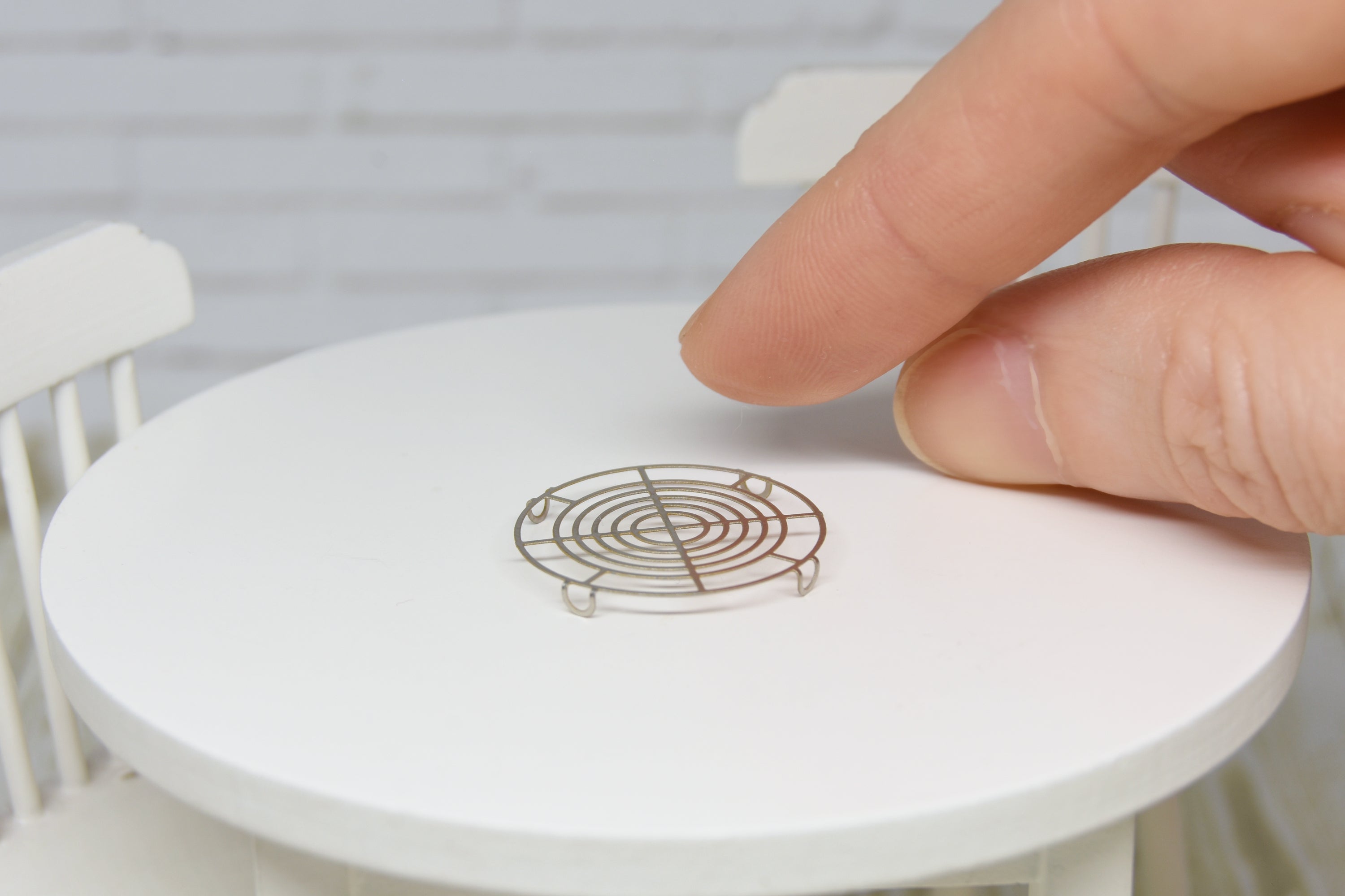 Round Cooling rack (1:12 scale) stainless steel