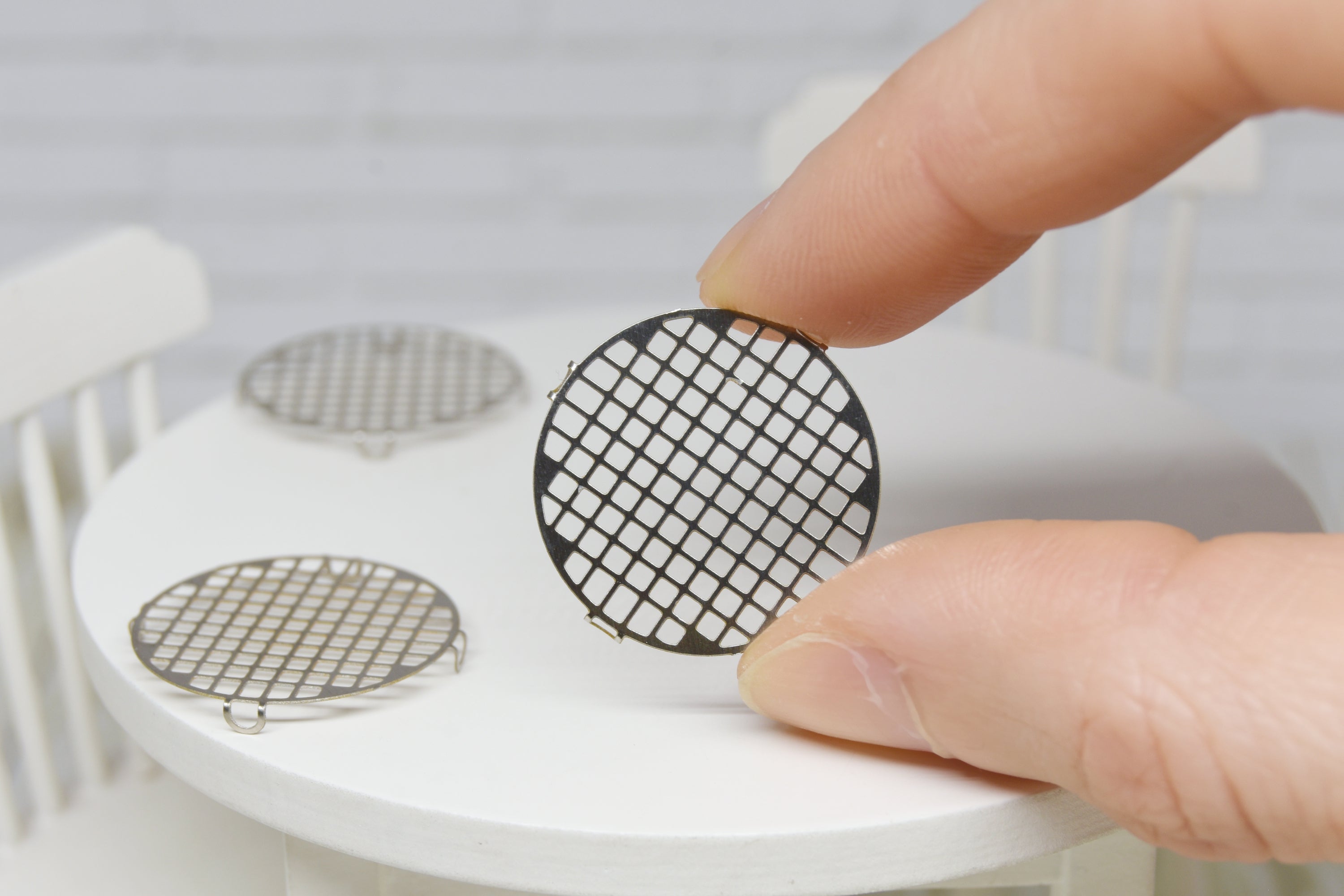 Round Cooling rack (1:12 scale) stainless steel