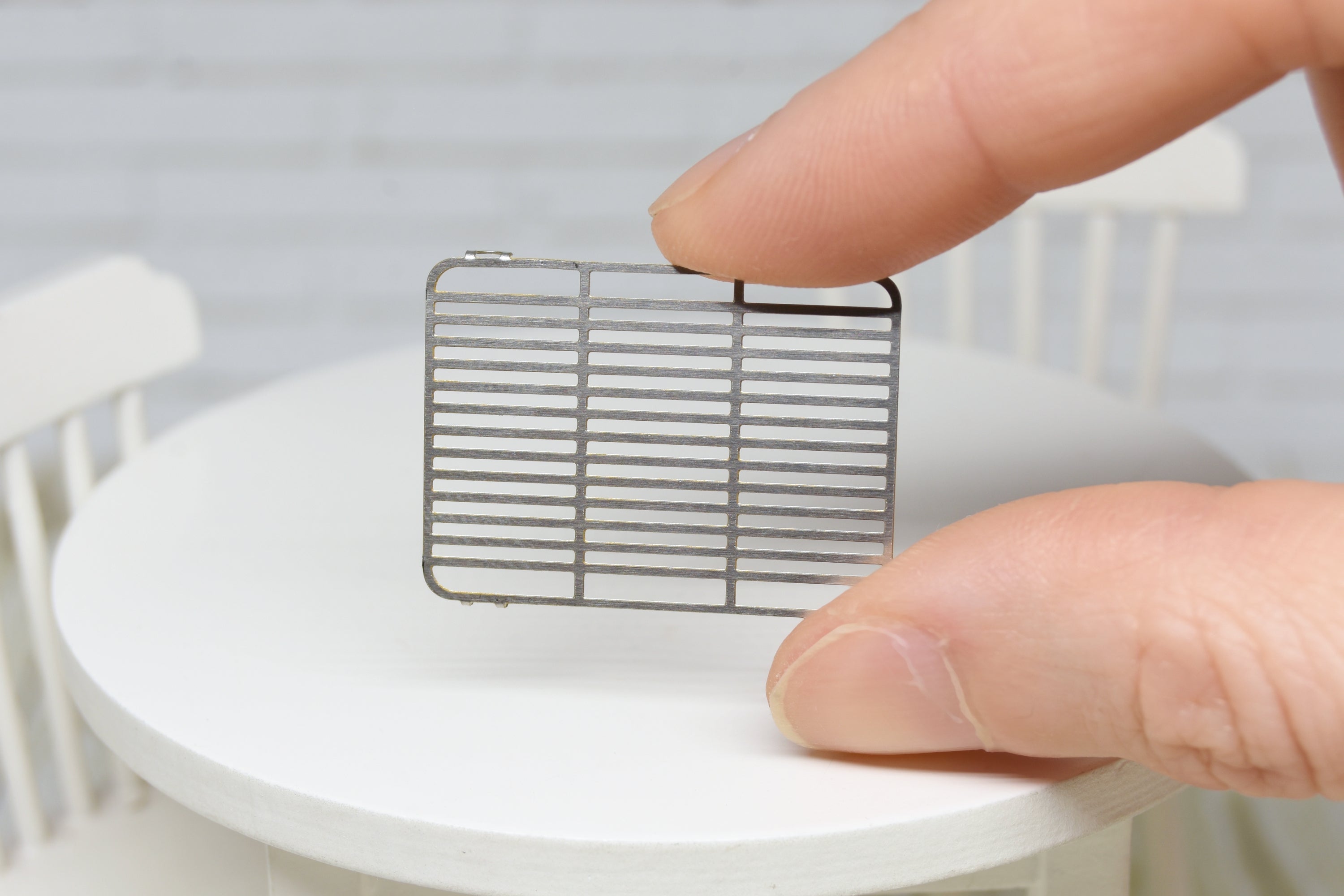 Rectangular Cooling rack (1:12 scale) stainless steel