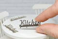 Metal "Kitchen" Wall Rack (1:12 scale) stainless steel