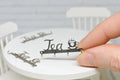 Metal "Tea" Wall Rack (1:12 scale) stainless steel