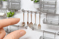 Metal Utensils Set - 5pcs (1:12 scale) stainless steel