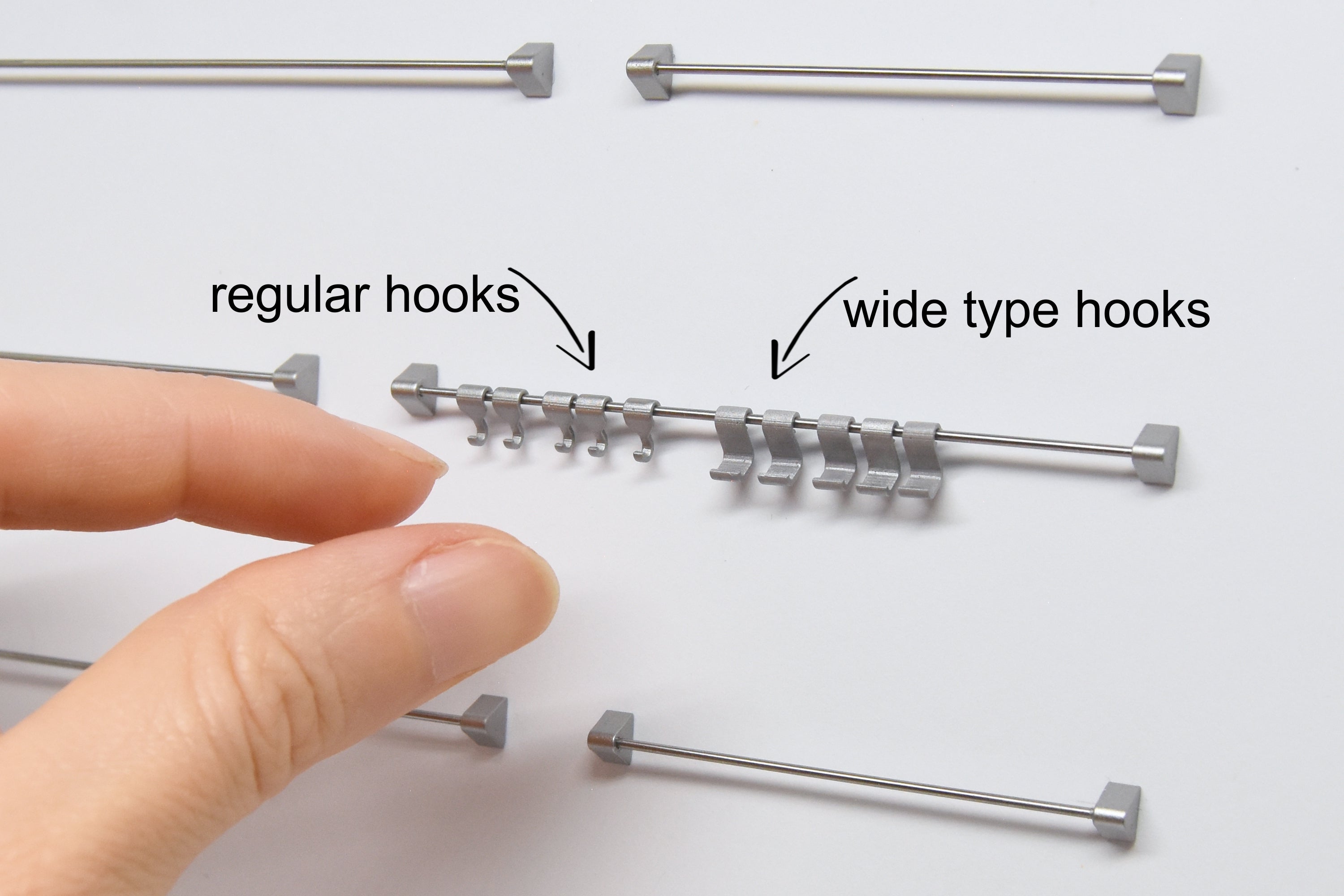 Hooks set - 5pcs (1:12 scale)