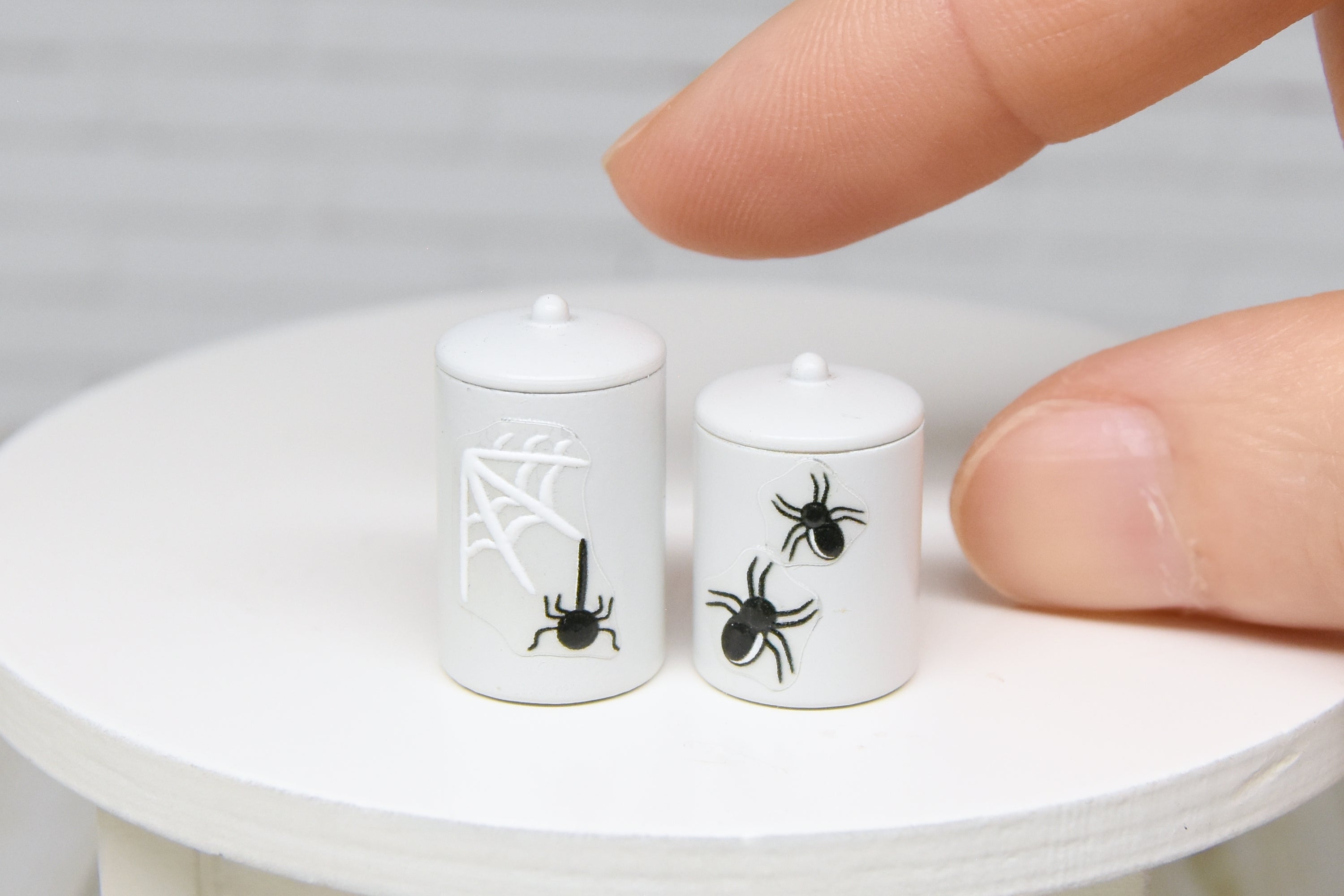 Container Set - 2pcs- with removable lids (1:12 scale) Halloween (Kopia)