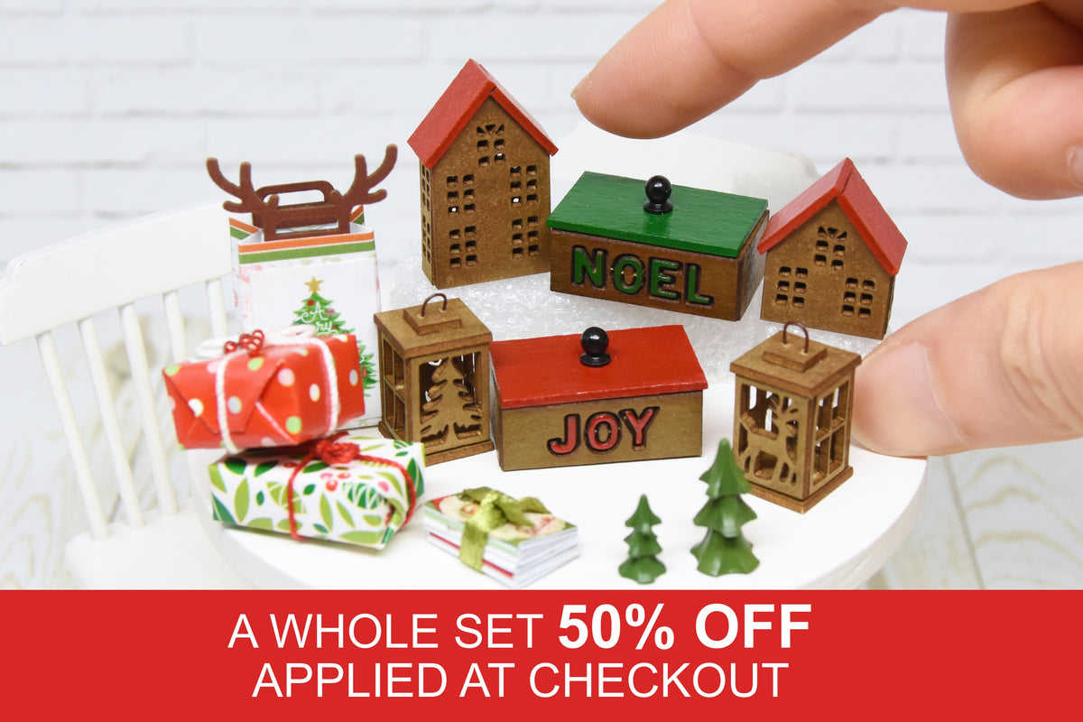 Christmas miniatures SET (1:12 scale)