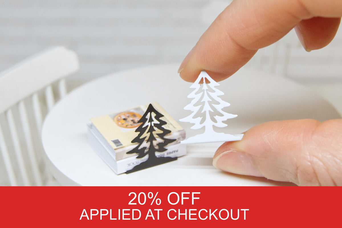 Metal Bookend - Christmas tree (1:12 scale)