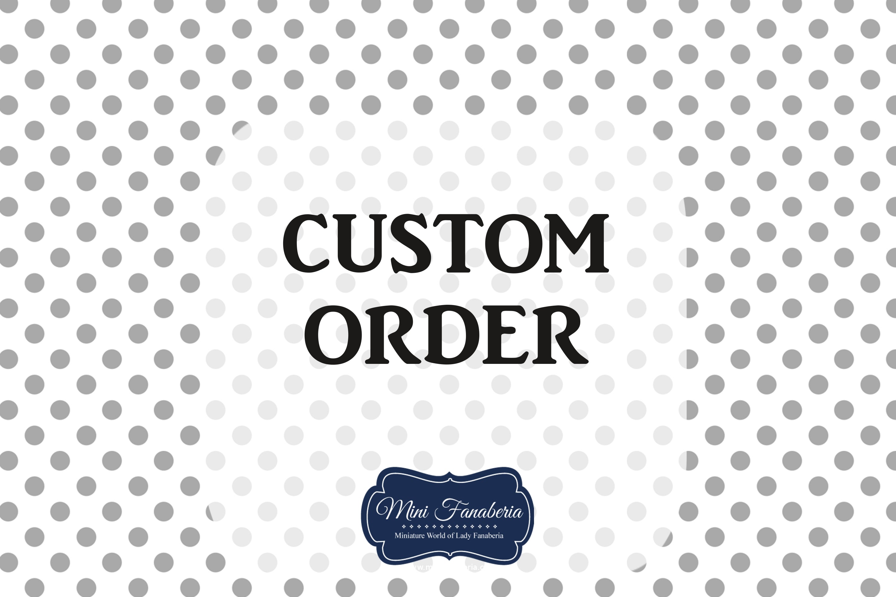 RESERVATION - custom order for Jennifer
